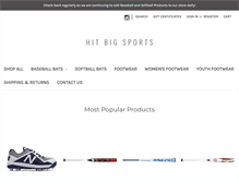 Tablet Screenshot of hitbigsports.com